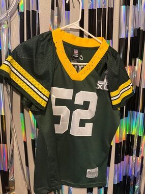 NFL Team women’s Green & Yellow #52 Mesh Jersey